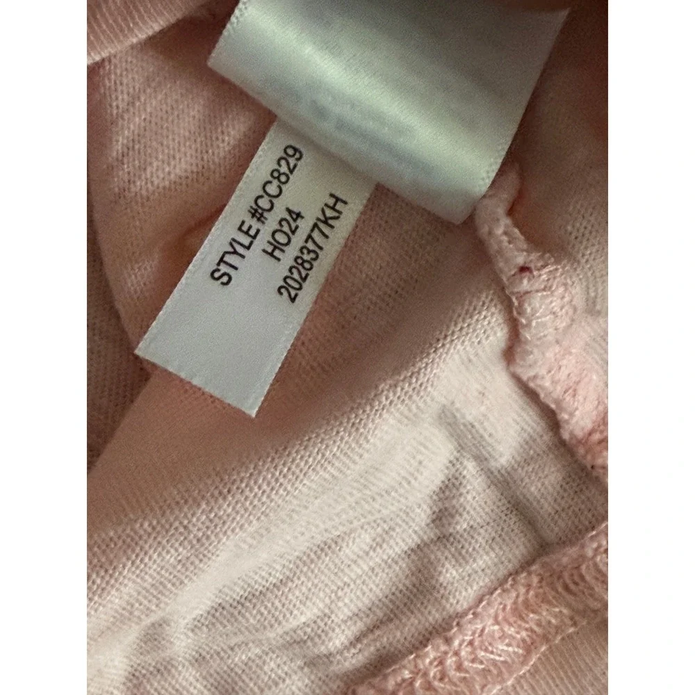 J.Crew‎ Slub Cotton Long Sleeve Crop T-Shirt Womens Small Pink Excellent CC829